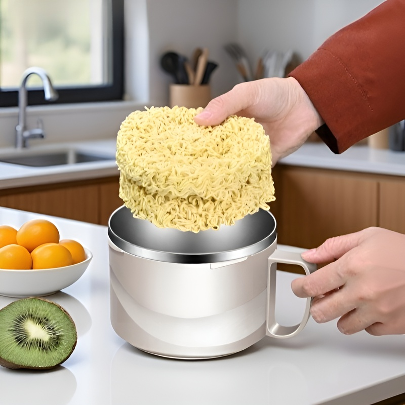  Stainless Steel Student Portable Instant Noodle Bowl Thermal Lunch Box