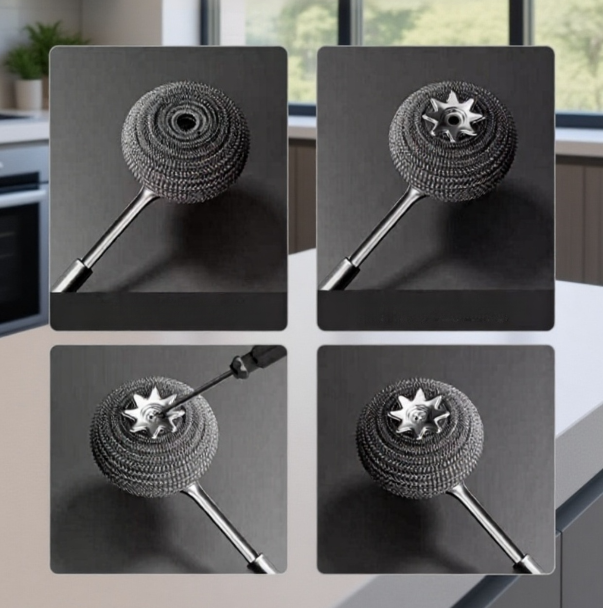 환경 친화적인 소재의 식기세척 브러시