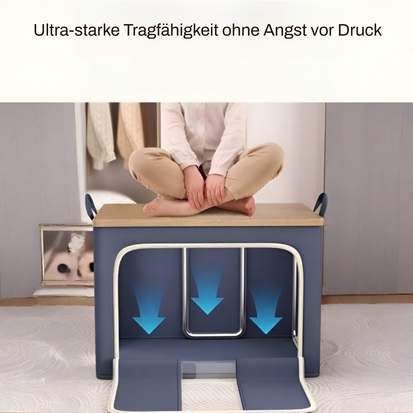 Platzsparende Kleidungslagerbox unter dem Bett