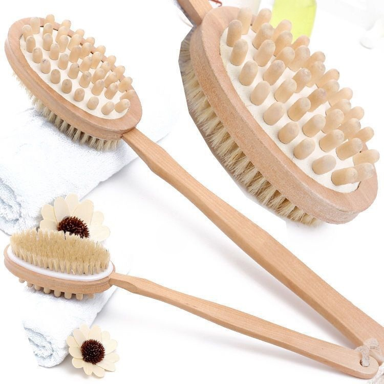 Double-Sided Boar Bristle Bath Brush 