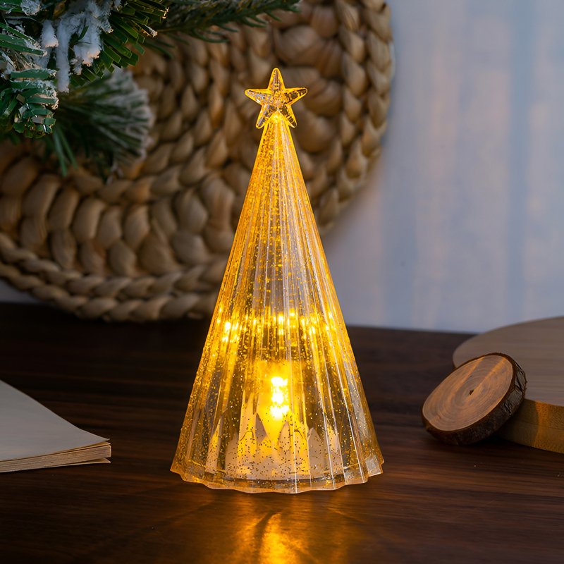 クリスマスの飾り、デスクトップの装飾品、光るクリスマスツリー、ナイトライト、子供の創造的な贈り物、クリスマスの装飾の小道具