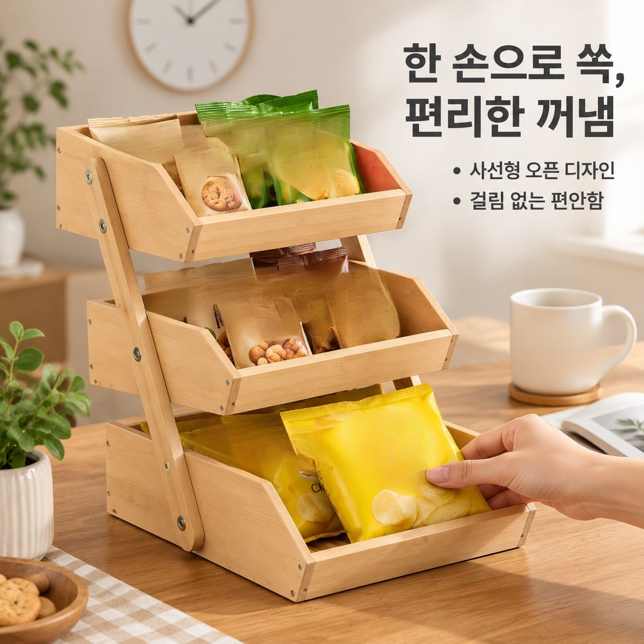 가정용 간식 정리 선반