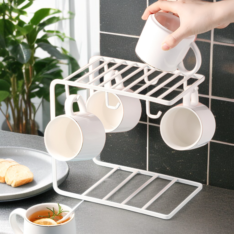 カップラック、ウォーターカップ収納ラック、カップ収納、ドレンカップ仕切りラック、ティーセット収納ラック、逆さまのコーヒーカップバー