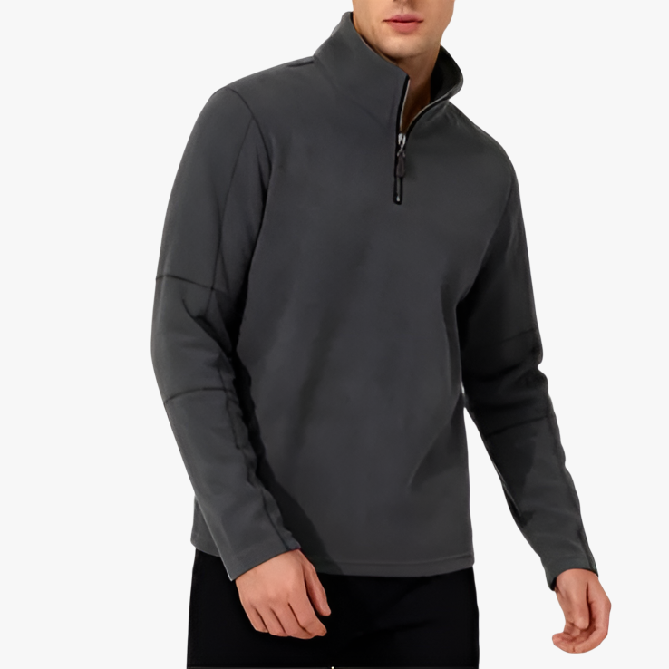 Jersey de media cremallera con cuello alto para otoño e invierno