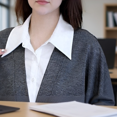 여성 차이나 기질 감령 셔츠 가짜 투피스 레드 상의 그레이 슬림 봄가을 셔츠