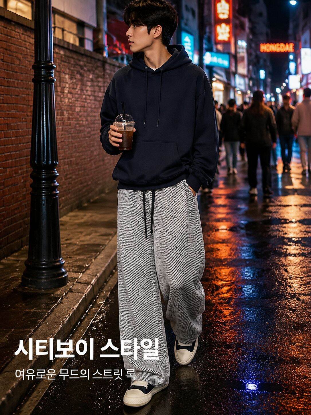 여유로운 핏의 남성 패션 바지