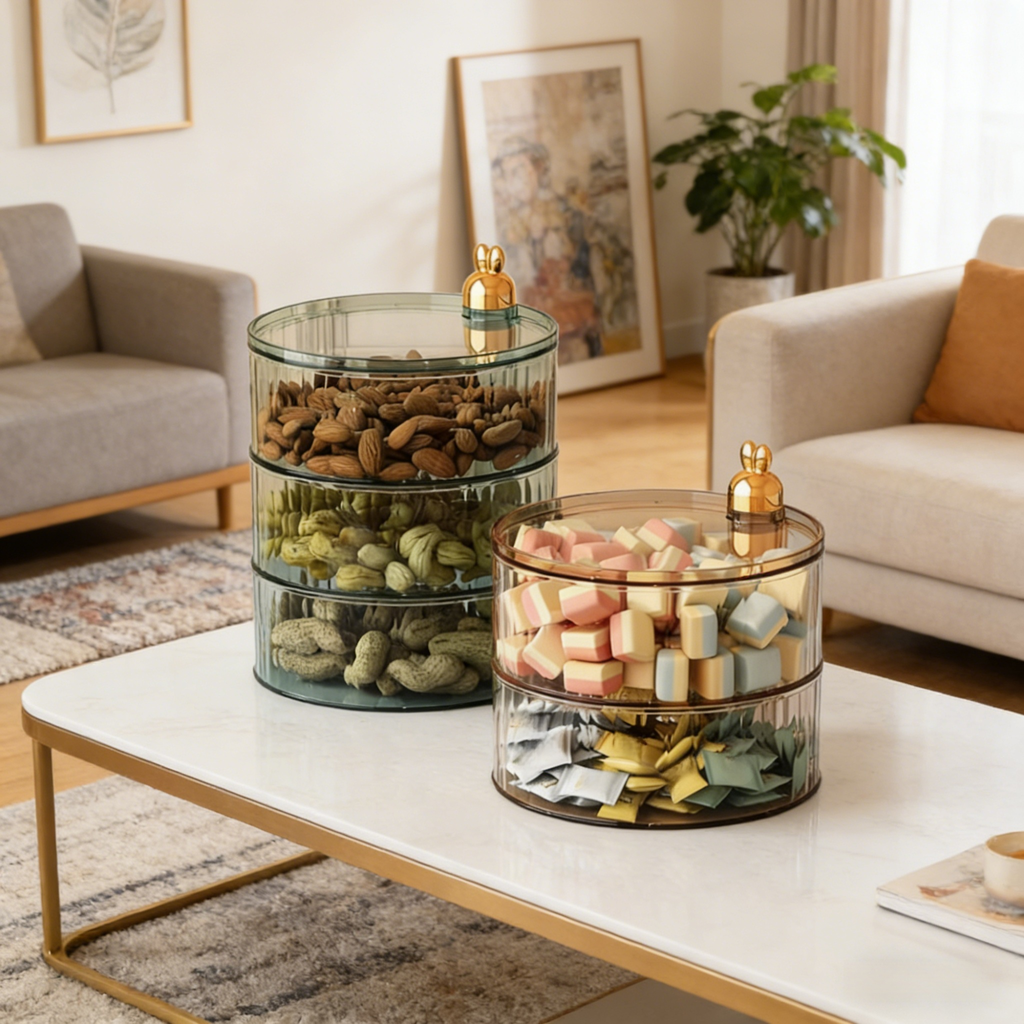 時尚客廳多層瓜子乾果收納盤
