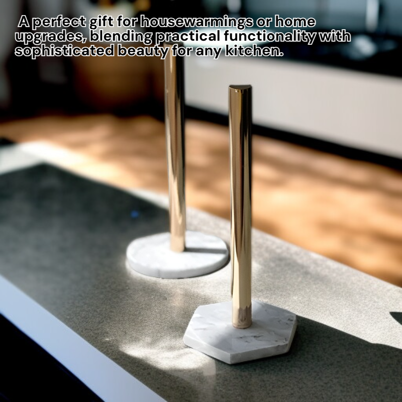 Luxury Gold Marble Paper Towel Holder Countertop Stand (Choose One)