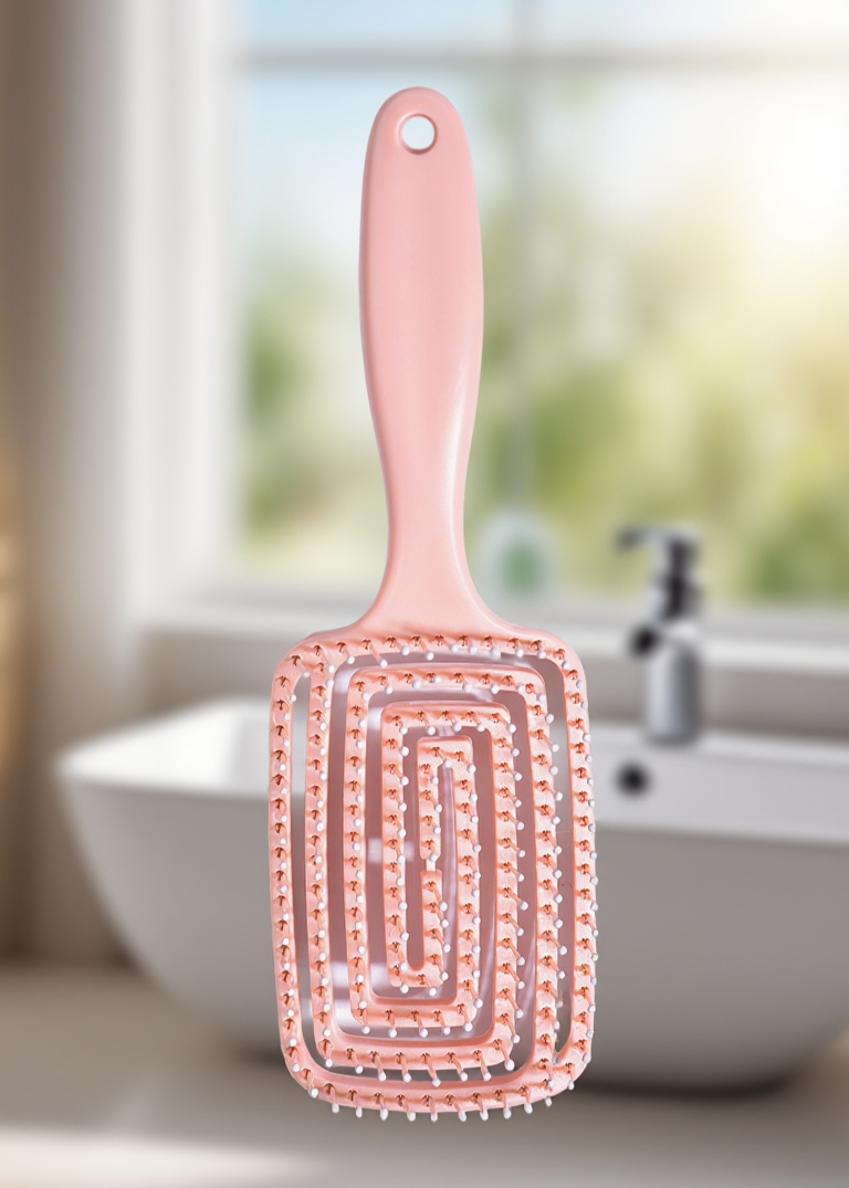 여성 두피 마사지 빗의 사용 전후 비교