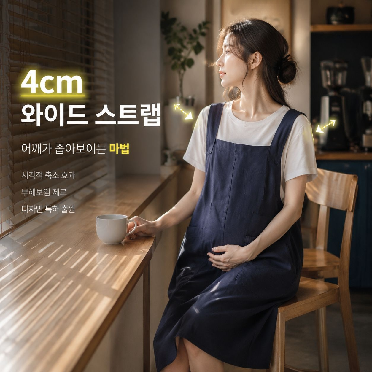 빅걸스토리 빅사이즈 멜빵 포켓 롱원피스
