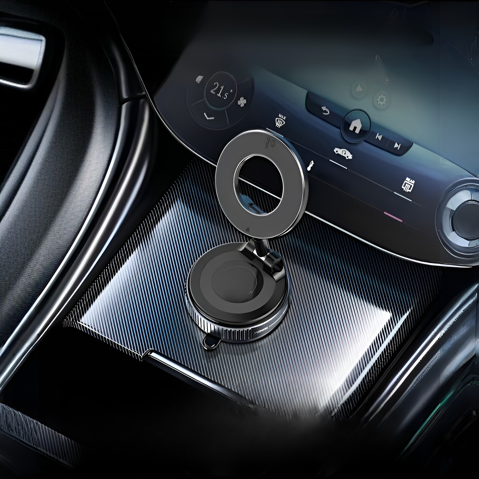 強力真空吸盤車載スマホホルダー・磁気テクノロジー搭載・爆款カーアクセサリー