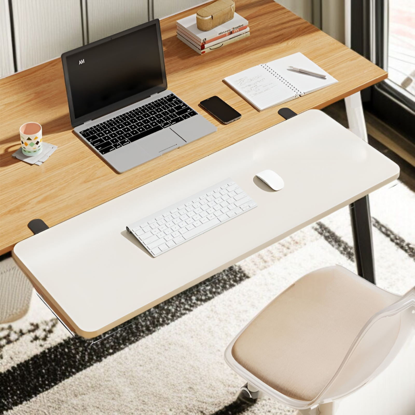 デスクトップ拡張ボード、パンチフリー拡張拡張アーティファクト、コンピュータテーブルハンドサポート、折りたたみ式、延長、幅広ボード