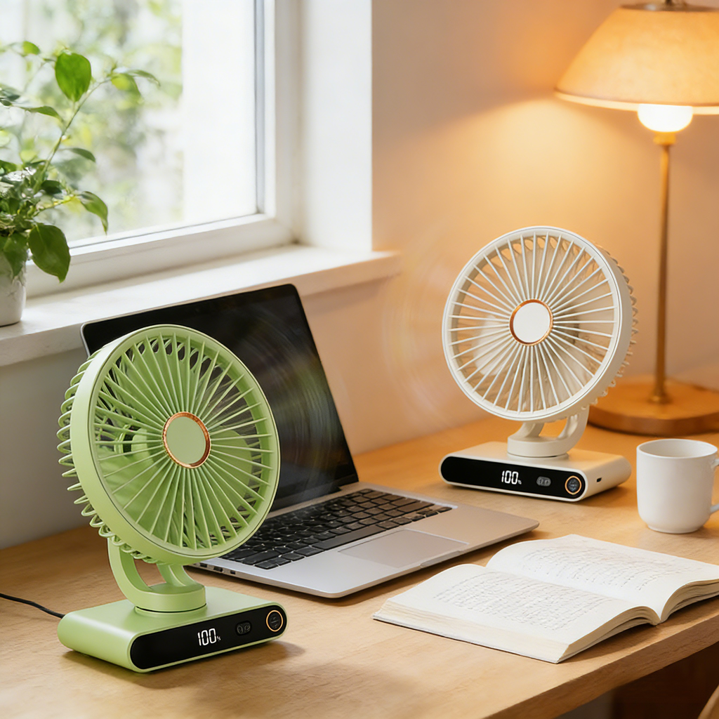 多機能デジタル表示ナイトライト卓上扇風機