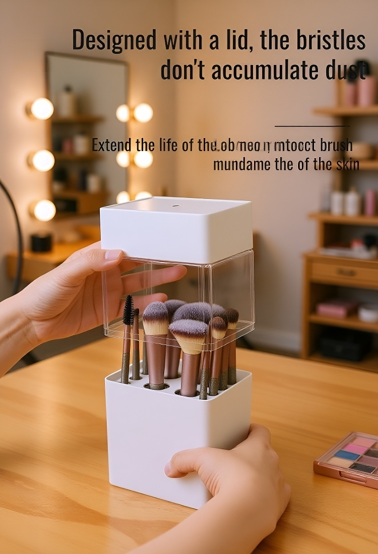 Multifunctional organizer with makeup brushes and accessories