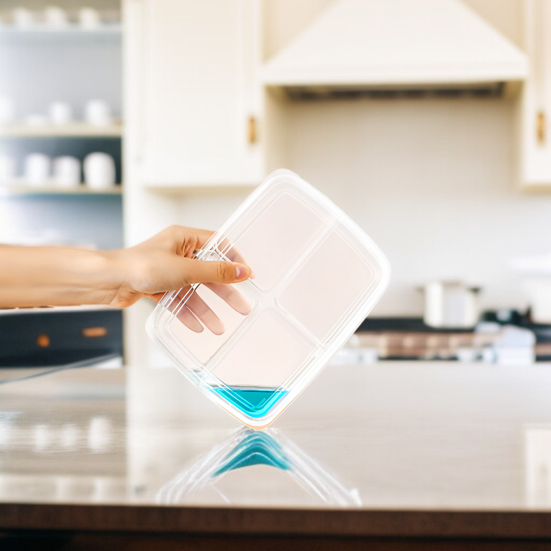 4칸 투명 냉장고 식품 보관함 