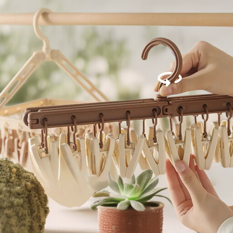 기숙사 아기 다용도 빨래건조대 다용도 바람막이 접이식 빨래건조대 가정용 집게 멀티걸이