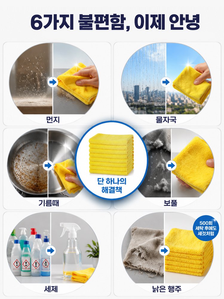 초극세사 다용도 클리닝 타월