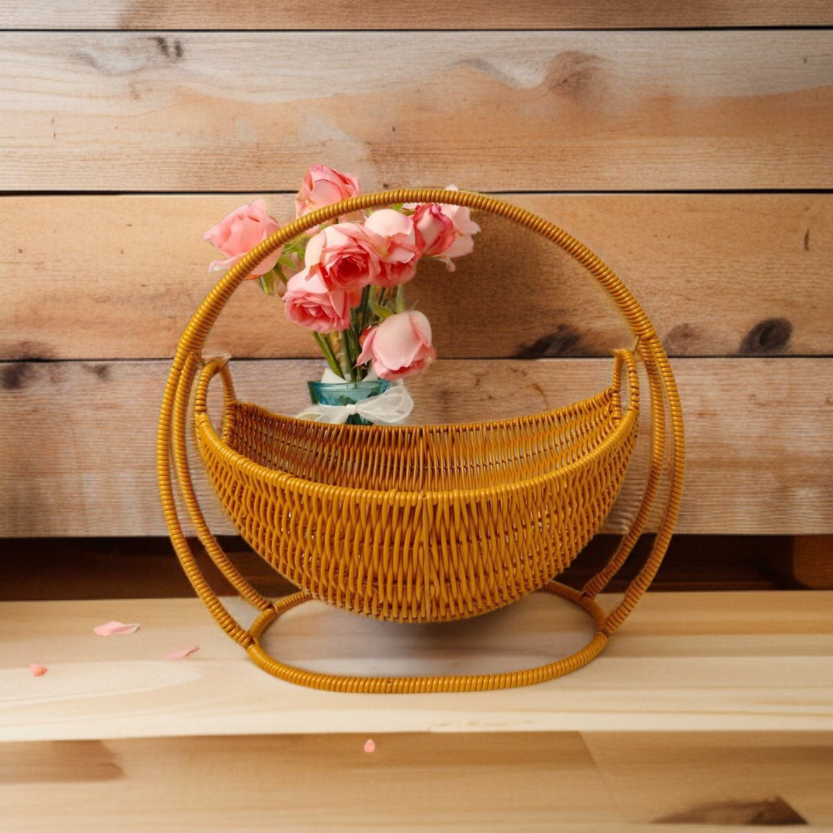 Imitation rattan fruit basket