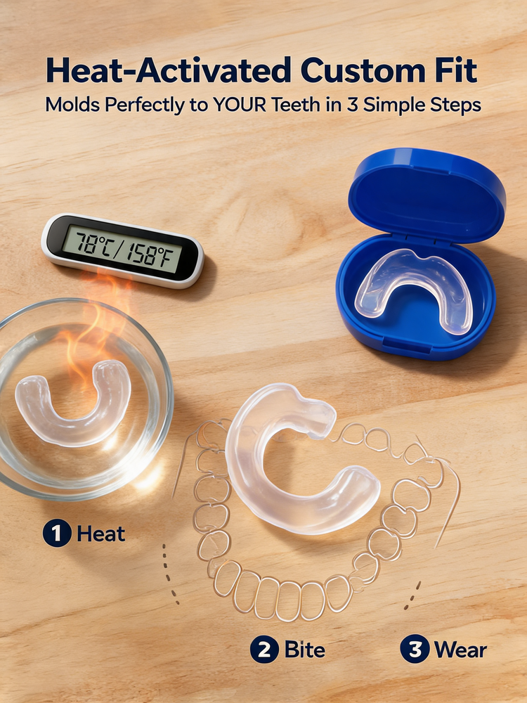 No-Handle Nighttime Dental Guard with Storage Box