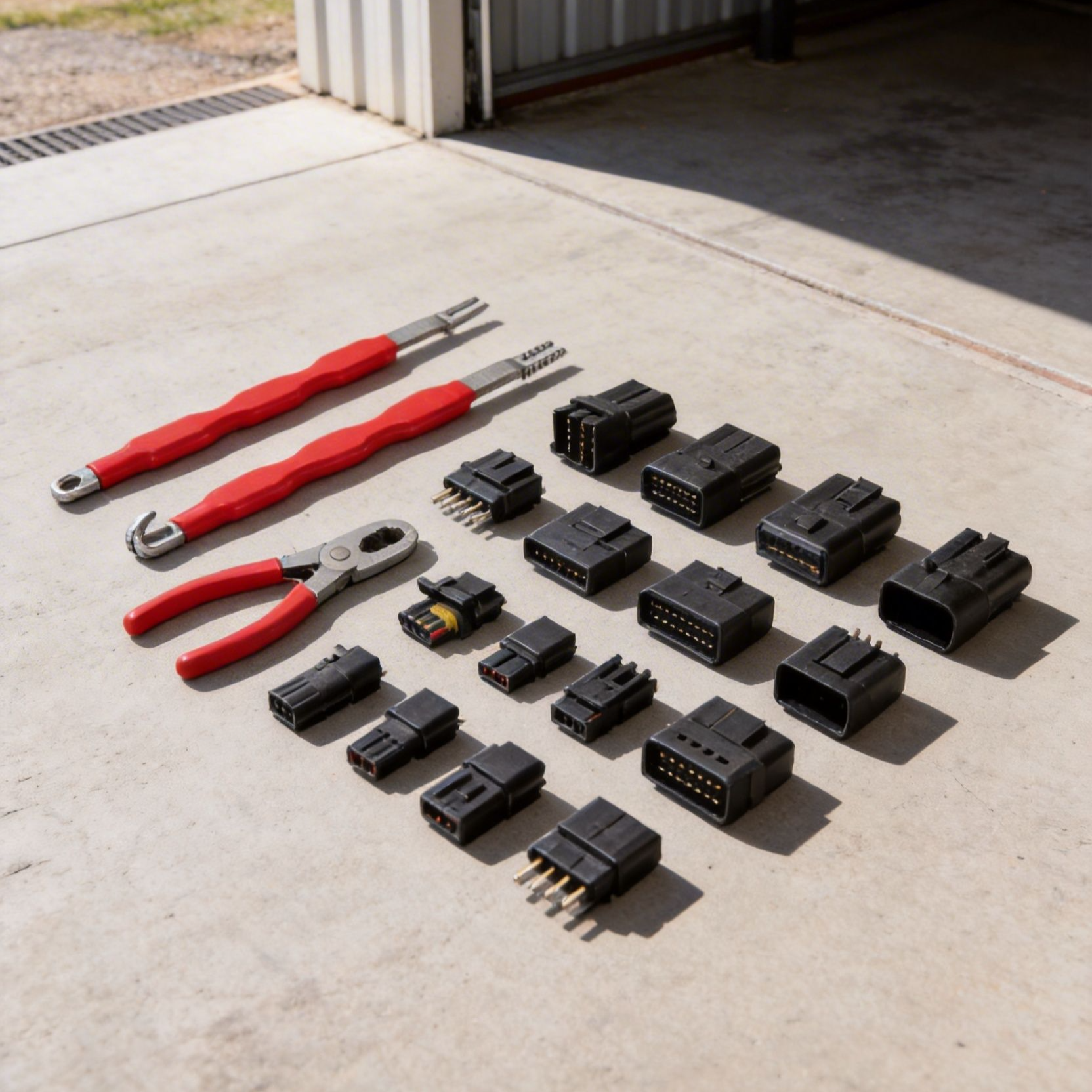 コネクタこじ開けツールの先端部分詳細