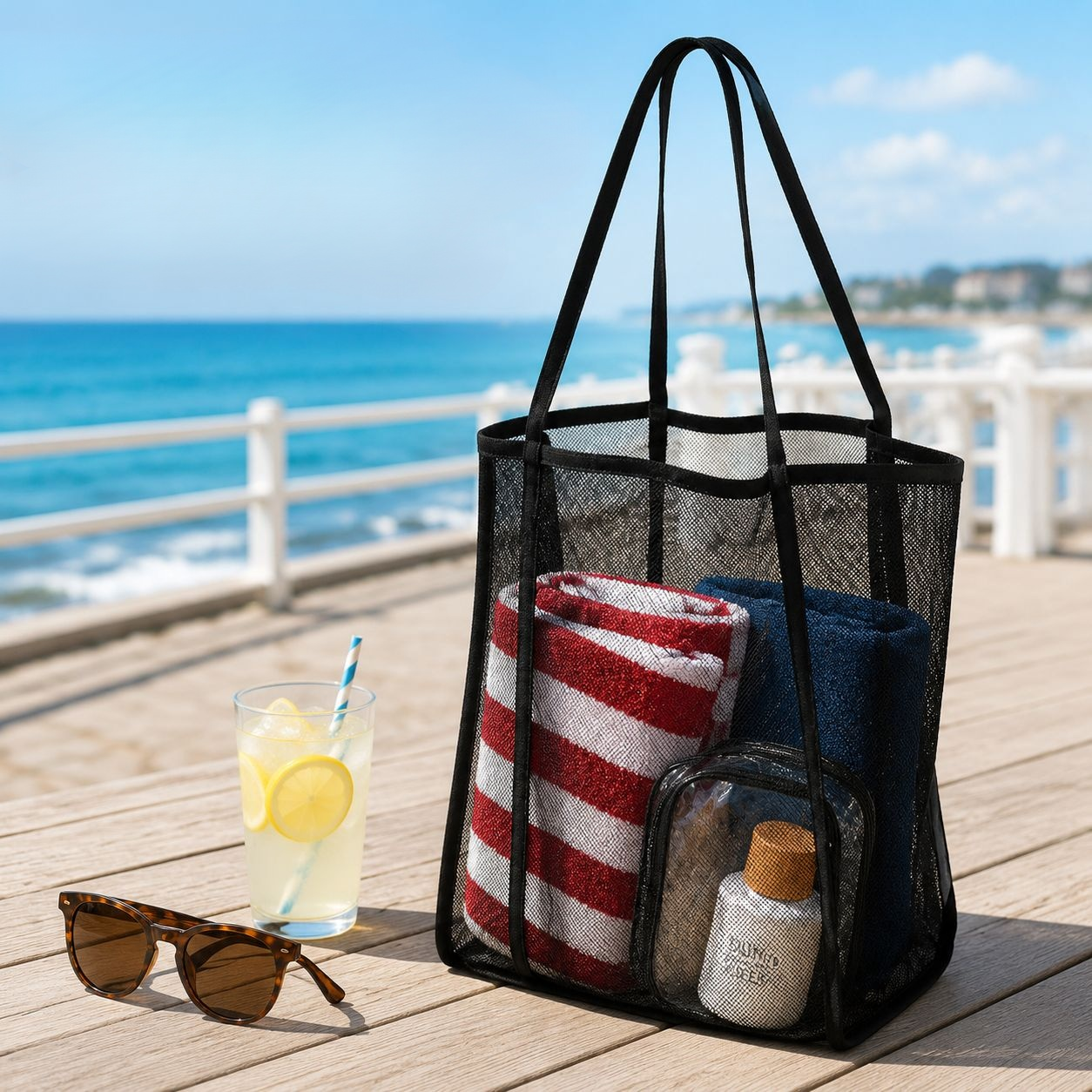 Extra Large Capacity Multi-functional Mesh Storage Beach Bag