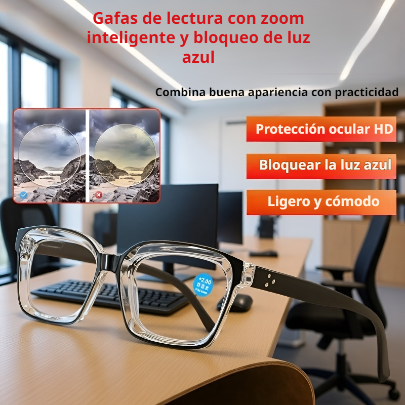 Gafas de lectura modernas con protección contra luz azul