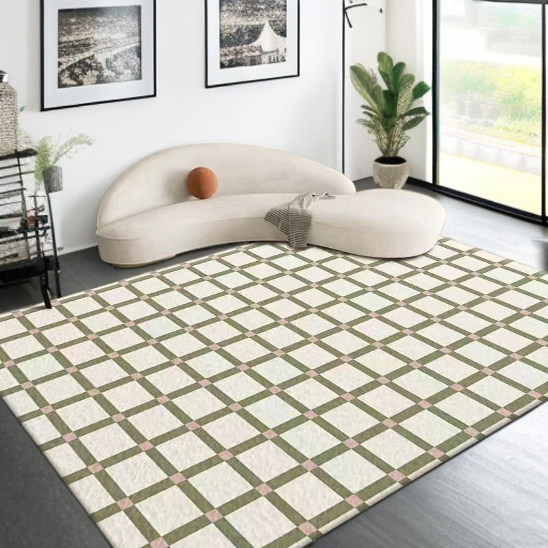 ホーム用カシミヤチェックカーペット ティーテーブルマット付き