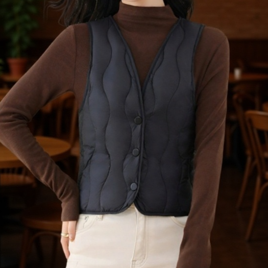 新しい冬スタイルの女性のダウンシルクベスト、軽量で暖かいフリースベスト、ショートベスト、インナーレイヤー