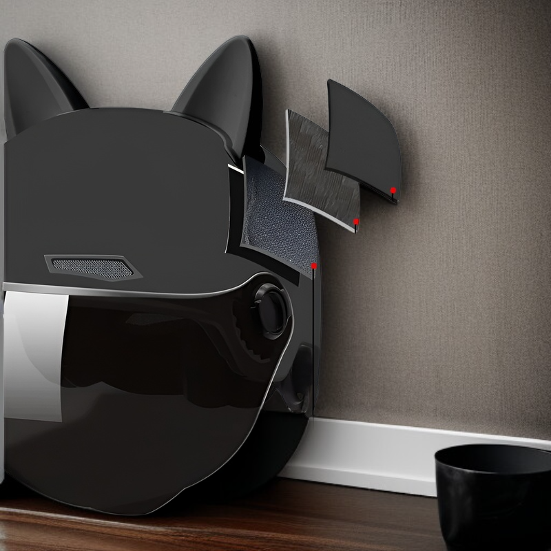 Fahrradhelm für Erwachsene mit modernem Kaninchenohren-Design und Schutzbrille