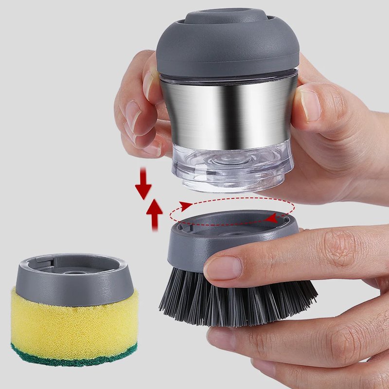 스테인리스 주방 비누 디스펜서 설거지 브러시 청소 브러시