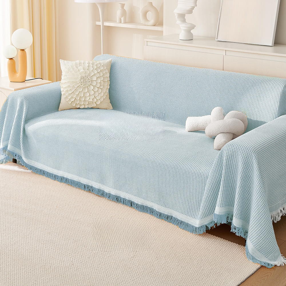 Cream Waffle Sofa Cushions