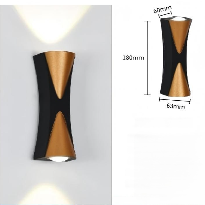 Double headed wall lamp, thickened lighting fixture, modern and simple wall lamp