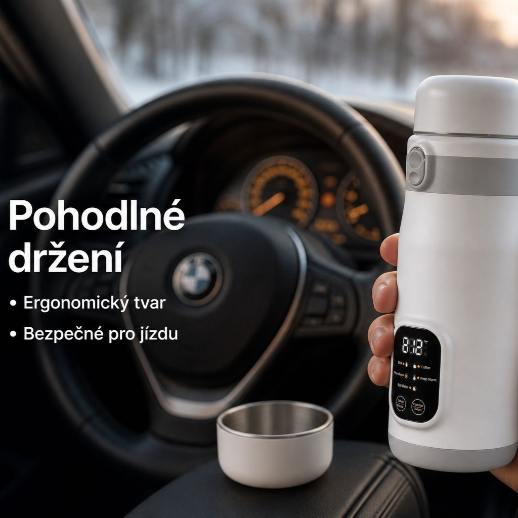 Přenosný USB ohřívací hrnek do auta, multifunkční hrnek s udržením teploty