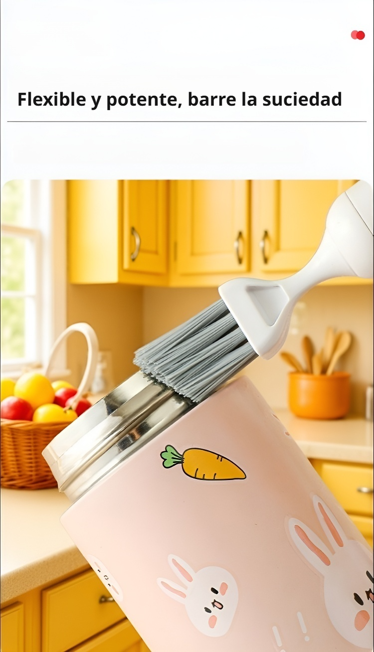 Cepillo de biberón ergonómico para limpieza profunda