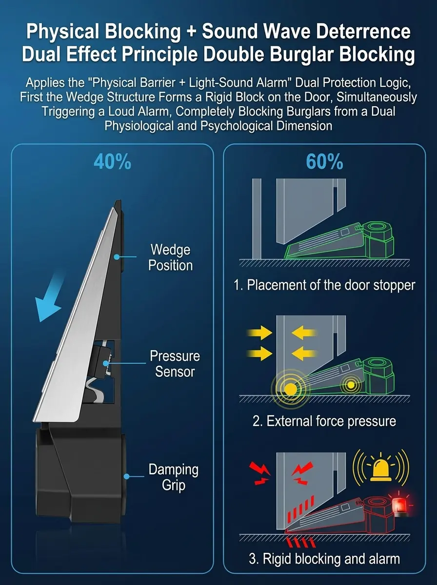 【Anti-Intrusion】Anti-Theft Door Blocking Alarm