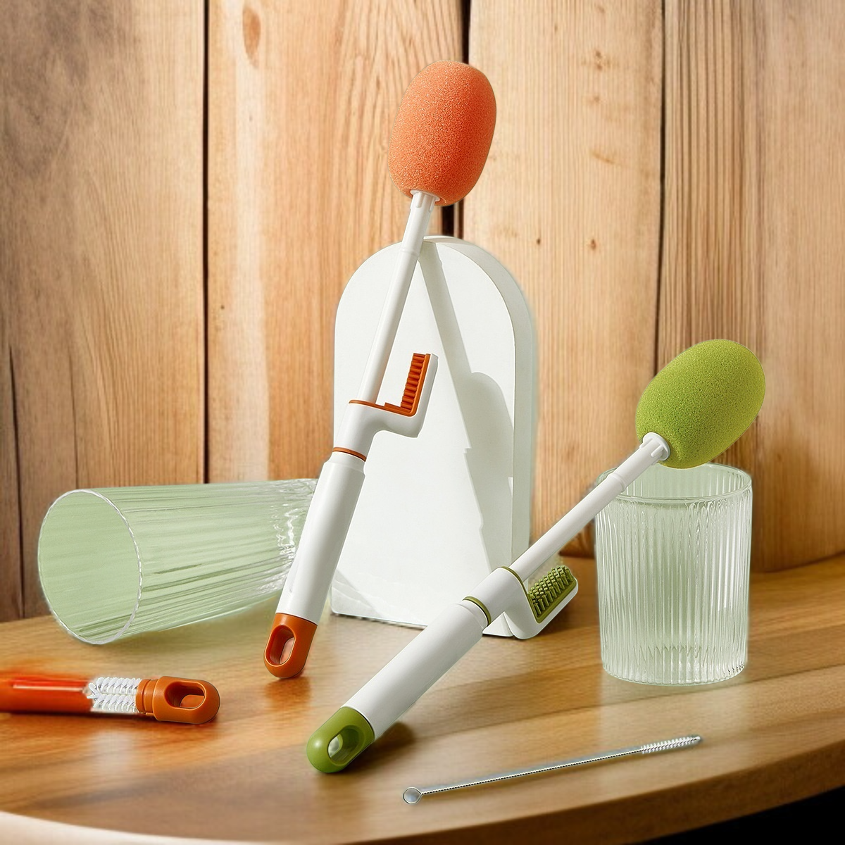 컵을 씻는 젖병솔 다용도 롱 홈 클리어 텀블러 세척 브러쉬