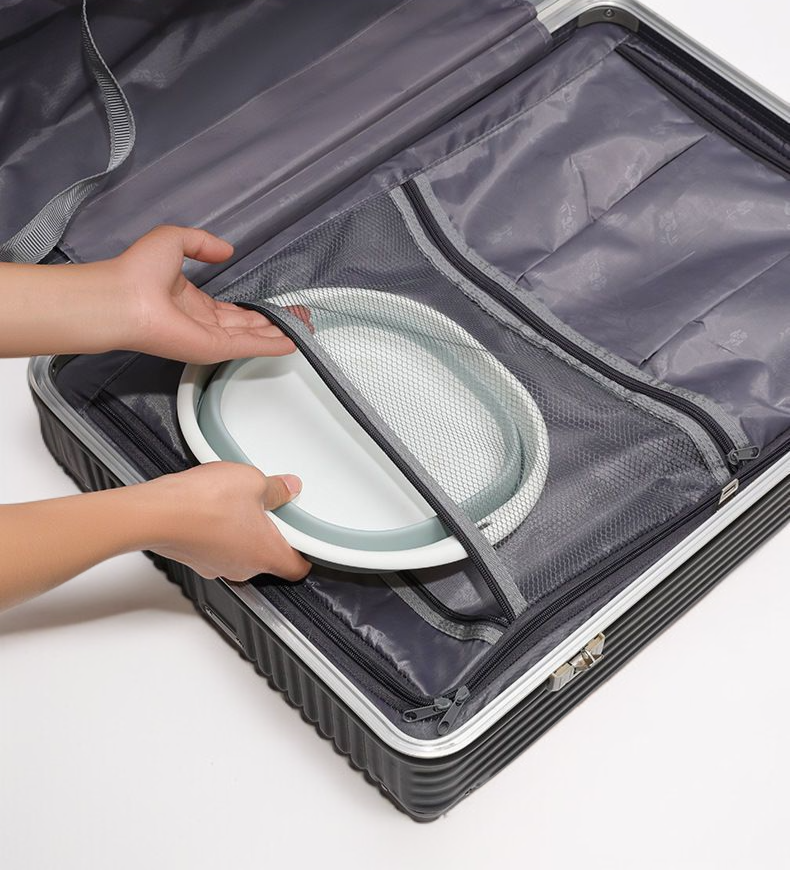 折りたたみ可能なポータブル洗濯槽の収納例