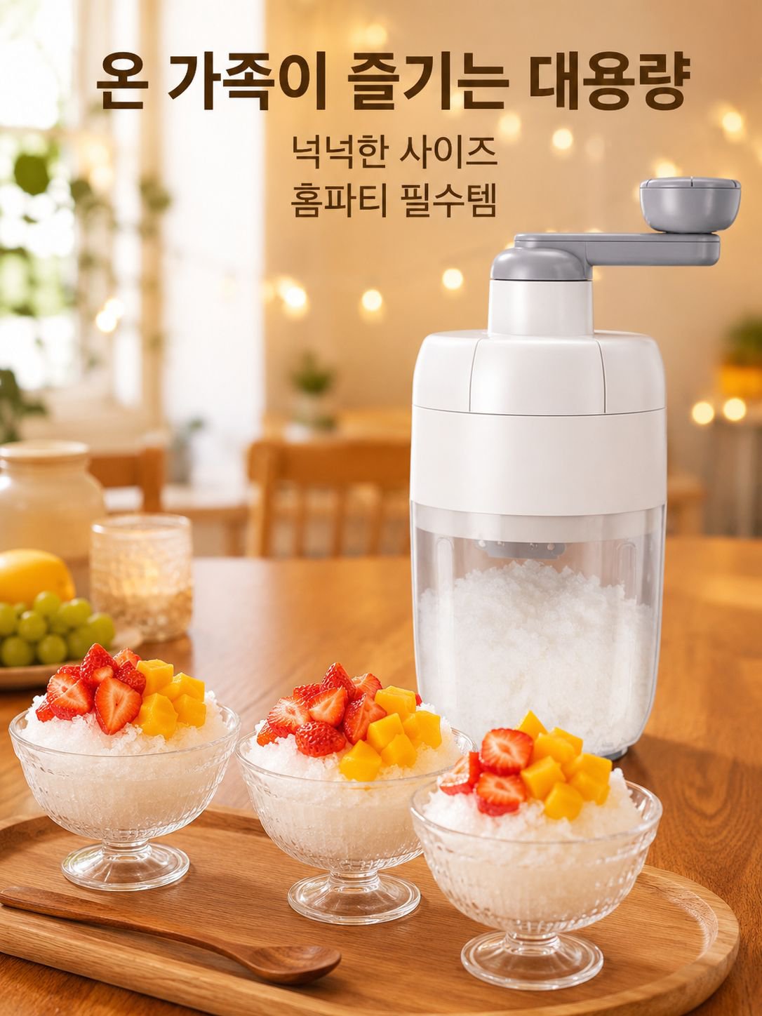 대용량 소형 수동 빙수기