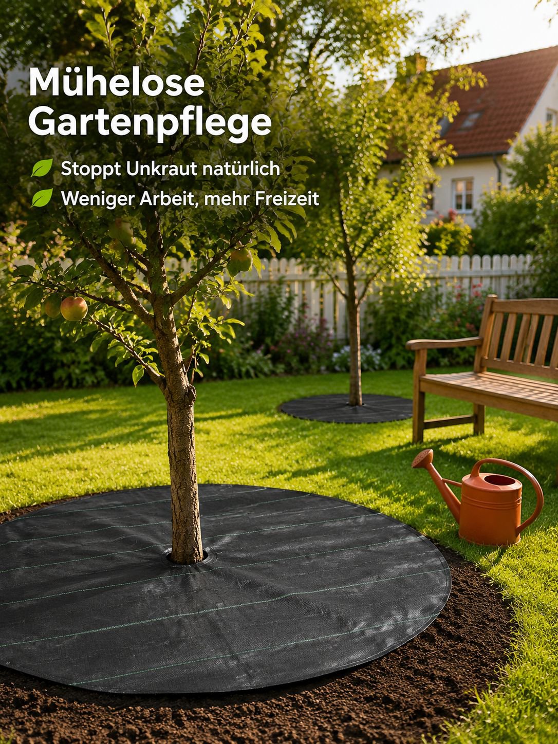 Unkrautunterdrückendes Gewebe für Obstbäume