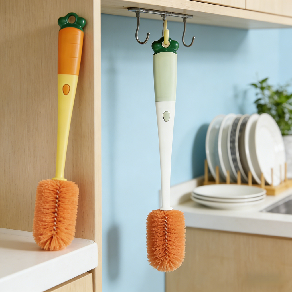 Long-handled multi-functional cup brush