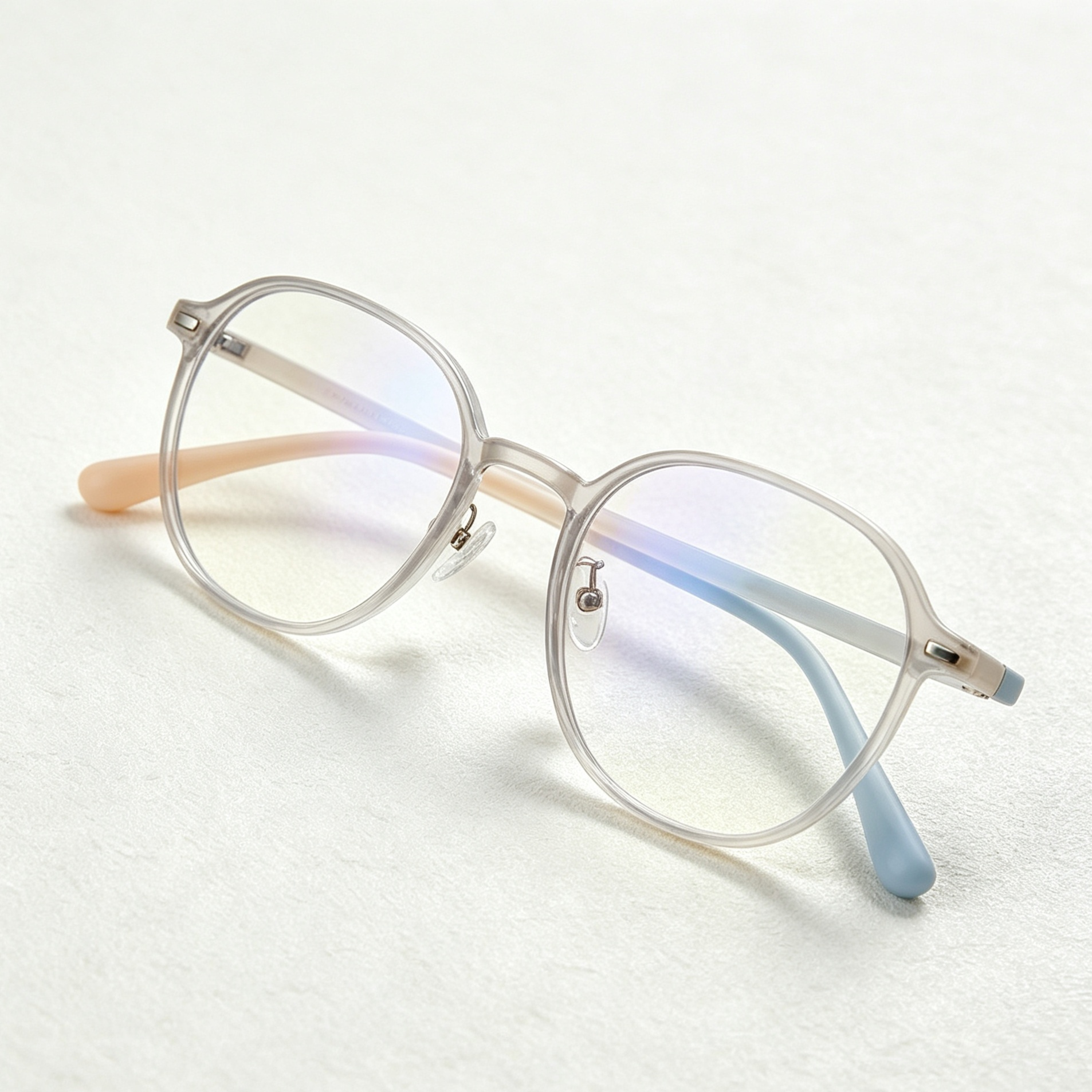 Gradient round frame glasses