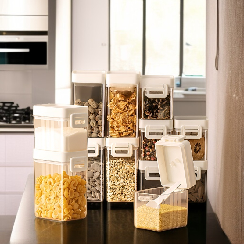 食品グレードの密封瓶プラスチック厚手透明収納ボックススナック収納瓶穀物収納瓶