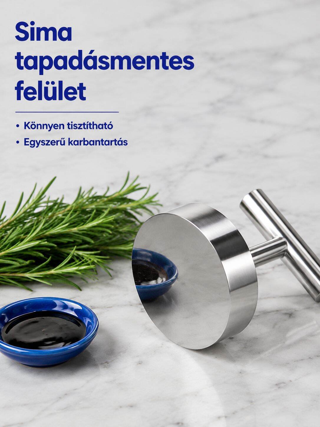 Tartós rozsdamentes acél pogácsa nyomó konyhában