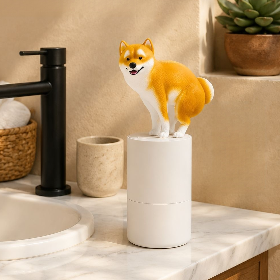 Dispensador automático de espuma con sensor de Shiba Inu