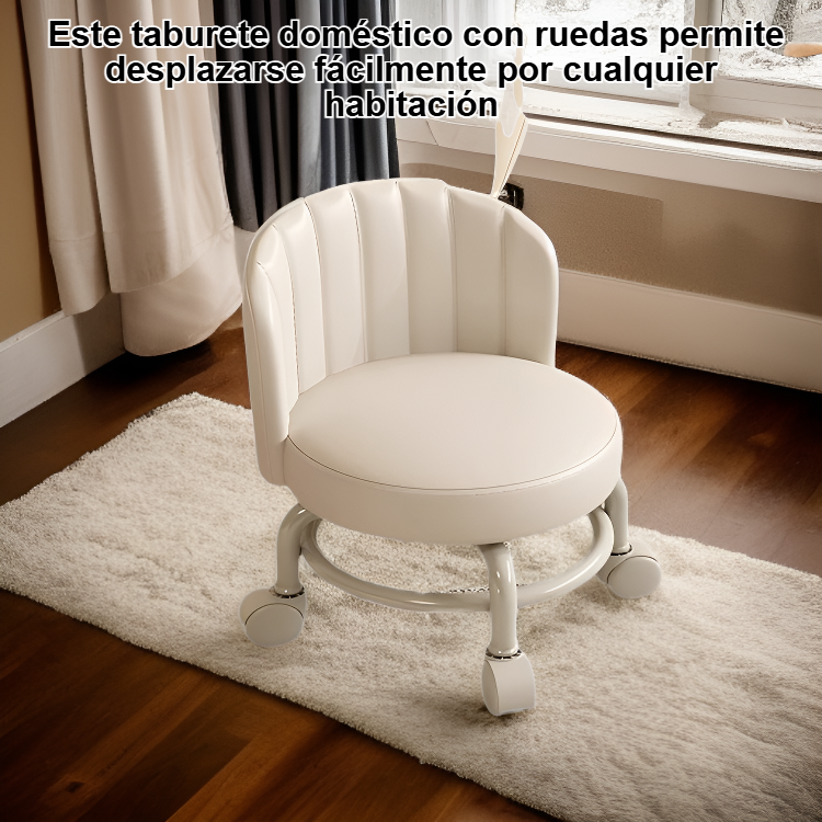 Taburete doméstico con ruedas