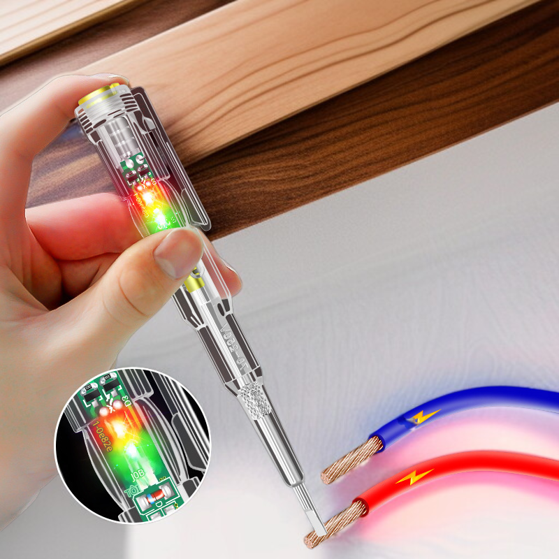 Destornillador detector de corriente de alta luminosidad para uso doméstico