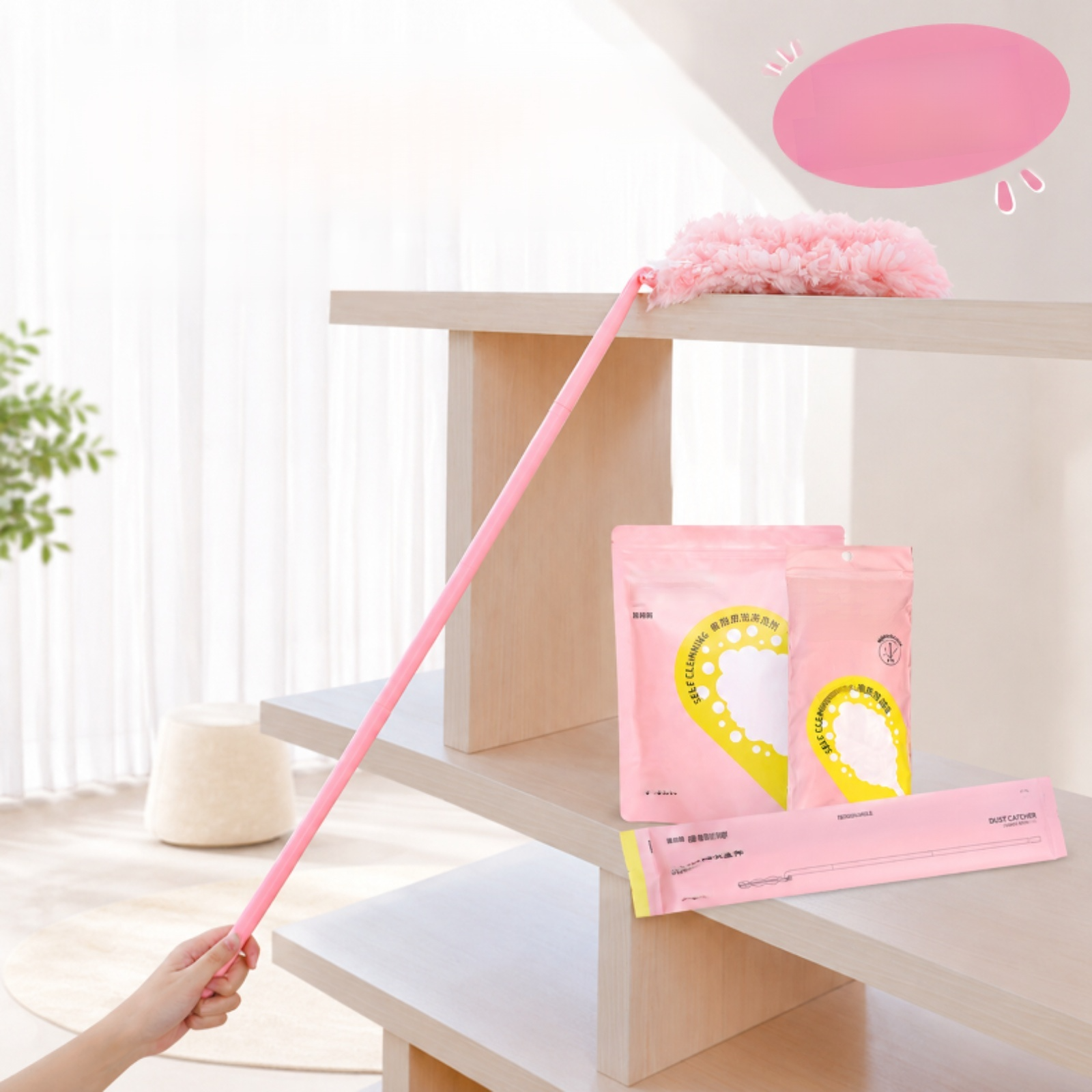 マジックバブルダスト、静電気ダスト除去ダストリムーバー、家庭用ポータブル抗菌クリーニングダスト掃きツール