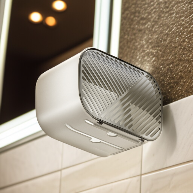 욕실 펀치 프리 벽걸이 티슈 케이스 방진 방수 다용도 수납 선반