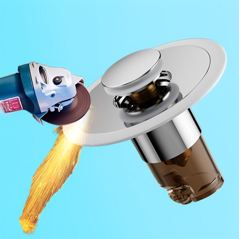 プッシュ式洗面台水漏れプラグステンレススチールバウンスコア洗面台シンク排水口消臭ユニバーサルアーティファクト