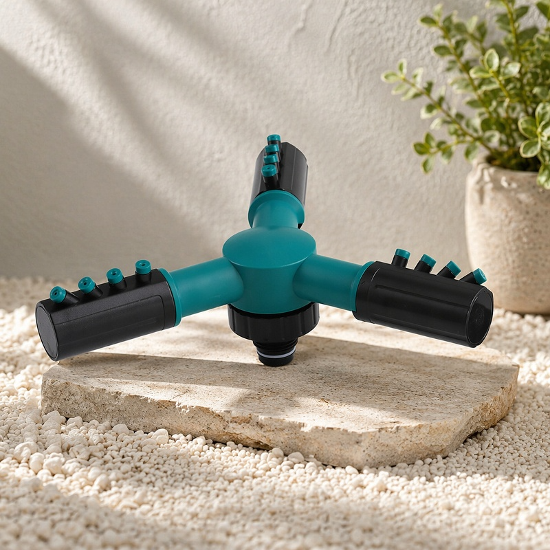 Automatischer rotierender Dreifach-Gartenbewässerungssprinkler für Haushalt und Landwirtschaft
